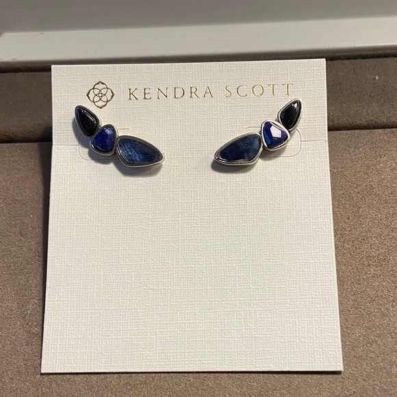Kendra Scott Jewelry - Kendra Scott Midnight Blue and Silver Stud Earrings